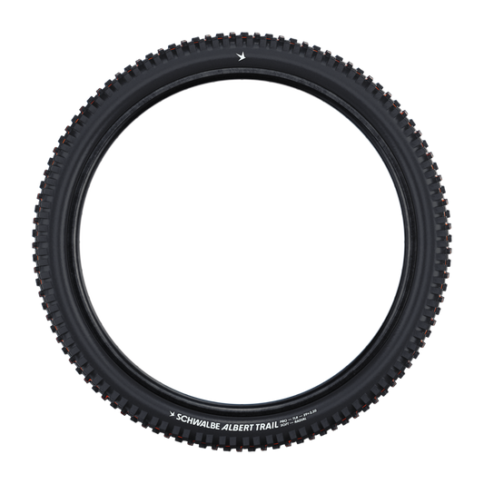 Schwalbe Albert Trail PRO Radial MTB tyre tread and sidewall - Trail Pro casing